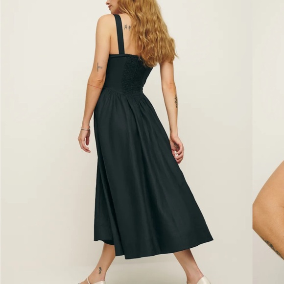 Reformation Black Midi Dress - Picture 2 of 5